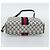 Borsa Boston GUCCI GG Supreme Sherry Line PVC 2way Navy Gold Auth 194672V D'oro Blu navy - vista 9