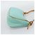Céline CELINE Macadam Canvas Accessory Pouch Turquoise Blue Silver Auth 194735V Silvery - view 4