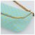 Céline CELINE Macadam Canvas Accessory Pouch Turquoise Blue Silver Auth 194735V Silvery - view 9