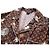 Camicia a maniche lunghe LOUIS VUITTON Catgram Seta 40 Marrone LV Auth ar14094 - vista 12