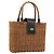 Borsa a mano BURBERRY in rattan marrone argento Auth 193369A