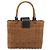 Borsa a mano BURBERRY in rattan marrone argento Auth 193369A - vista 2