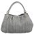 PRADA Handtasche aus Leder Grau Gold Auth 194293V Braun Golden - Ansicht 2
