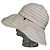 Cappello bucket vintage Courreges in misto cotone beige con accento argento