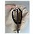 Cappello bucket vintage Courreges in misto cotone beige con accento argento - vista 10
