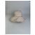 Cappello bucket vintage Courreges in misto cotone beige con accento argento - vista 3
