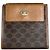 Céline Vintage Celine Coated Canvas Wallet Brown Tan Gold