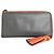 Chloé Vintage Chloe Leather Zip Wallet Grey Orange