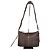 Vintage Givenchy Gestreifte Stoff-Schultertasche Braun Gold