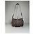 Vintage Givenchy Gestreifte Stoff-Schultertasche Braun Gold - Ansicht 2