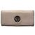 Vintage Loewe Leather Long Wallet Beige Brown Silver