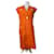 Abito in lino vintage Yves Saint Laurent Arancione vivace M  - vista 1