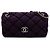 Piccola borsa a tracolla Chanel Bubble Flap in nylon trapuntato viola Porpora