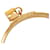 Gold Hermès Gold Plated Epsom Kelly Cadena Lock Bangle Bracelet Golden  - view 4