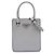 Borsa Tote e Borsa Satchel Prada Small Leather Brushed Grigia Grigio