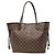 Braune Louis Vuitton Damier Ebene Neverfull MM Tote Bag