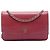 Wallet On Chain Borsa a tracolla con catena Chanel CC Caviar Sevruga rossa Rosso