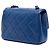Borsa a tracolla Chanel Mini Square Quilted Caviar CC Incognito Single Flap blu - vista 2