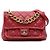 Borsa Chanel Small Quilted Lambskin Chain Link Flap Rossa Rosso