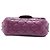 Bolsa transversal extra mini Chanel retangular em pele de cordeiro com contas roxa de aba única Roxo - vista 3