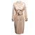 Langer Brunello Cucinelli Pailletten-Trenchcoat Farbe Tan Größe US S Beige