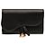 Cartera larga Saddle en piel de cabra negra Dior Negro