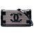 Borsa a tracolla Boy Brick orizzontale Chanel in vernice rosa e acrilico a righe