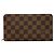 Cartera Zippy Long Damier Ebene marrón Louis Vuitton Castaño