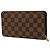 Cartera Zippy Long Damier Ebene marrón Louis Vuitton Castaño - vista 2