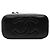 Vanity Piccola beauty case Chanel in pelle d'agnello nera con manico superiore e tracolla con catena Nero - vista 3
