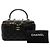 Vanity Piccola beauty case Chanel in pelle d'agnello nera con manico superiore e tracolla con catena Nero - vista 8