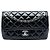 Borsa a tracolla Chanel Small Quilted Patent Coco Shine Flap nera Nero