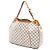 Borsa a tracolla Louis Vuitton Damier Azur Galliera PM bianca Bianco - vista 2