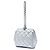 Clutch da sera Chanel in agnello trapuntato metallizzato argento - vista 2