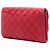 Clutch Chanel CC trapuntata in caviar rosso con borsa a tracolla con catena - vista 2