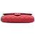 Clutch Chanel CC trapuntata in caviar rosso con borsa a tracolla con catena - vista 3