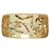 Anello Chanel CC in acrilico e logo placcato oro D'oro