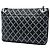 Borsa a tracolla Chanel Quilted Metallic Distressed Lambskin CC Crystal Flap Nera Nero - vista 2