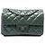Borsa a tracolla Chanel Reissue 2.55 trapuntata in vernice verde con patta singola e doppio scomparto