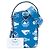 Borsa a tracolla verticale Blue Prada Saffiano Whale Brique - vista 7