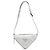 Borsa a tracolla convertibile Prada Saffiano Cuir Triangle bianca Bianco