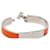 Bracelet Clic H Hermès étroit en émail orange PM  - vue 5