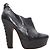 Alaïa Black Alaia Heeled Leather Platform Booties Size 37.5