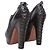 Alaïa Black Alaia Heeled Leather Platform Booties Size 37.5 - view 4