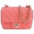 Mini Borsa Chanel Square Classic Lambskin Single Flap Crossbody Rosa