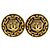 Orecchini a clip con medaglione placcati in oro Gold Chanel CC D'oro