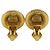 Orecchini a clip con medaglione placcati in oro Gold Chanel CC D'oro - vista 2