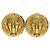 Orecchini a clip con medaglione placcati in oro Gold Chanel CC D'oro - vista 3
