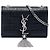 Borsa a tracolla Kate con nappa con stampa coccodrillo nera Saint Laurent Small Nero