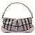 Burberry Smoke Check Schultertasche aus beschichteter Canvas in Grau